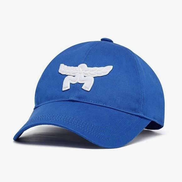 MCM Worldwide Adjustable Essential Logo Cap In Cotton Twill Blue {New In Box} - Picture 2 of 9